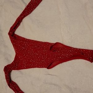 Red sequined bodysuit fashionnova